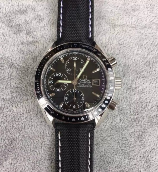 Omega Speedmaster 3210.50.00 Black Dial/Bezel Black Nylon Strap