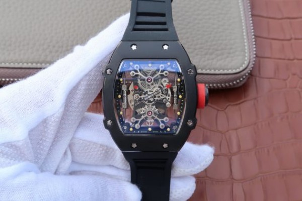 Richard Mille RM027 PVD Skeleton Dial Black Rubber Strap 6T51