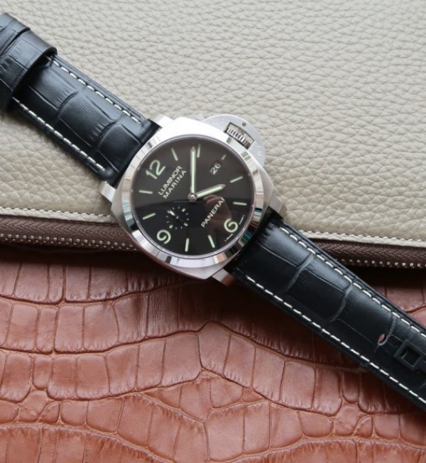 Panerai SF PAM312 Black Leather Strap P.9000 Super Clone