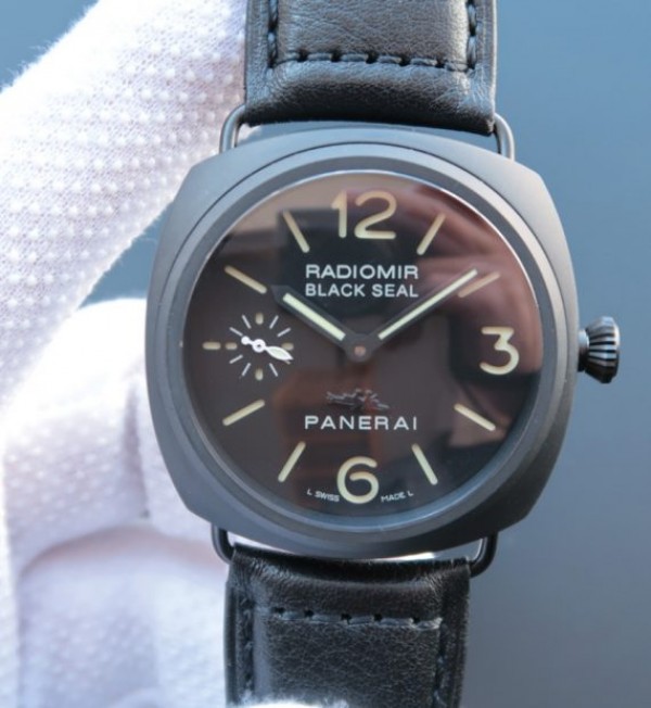 Panerai XF PAM292 Real Ceramic Black Leather Strap A6497