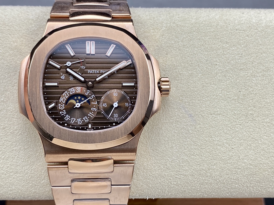 Super Clone Watch: Patek Philippe Nautilus 5712GR-001 18K Rose Gold