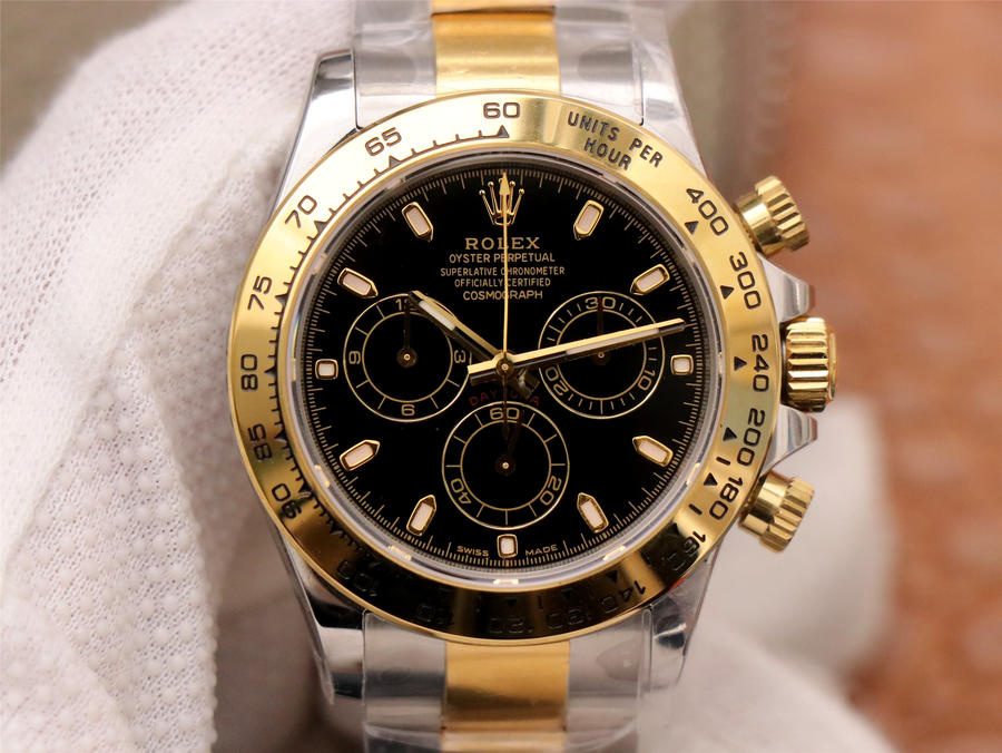 Rolex Daytona  TWO-TONE 1:1 Super Clone 4130