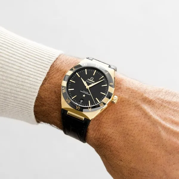 Omega Constellation Men Automatic Black Leather Watch O13163412101001 - gallery