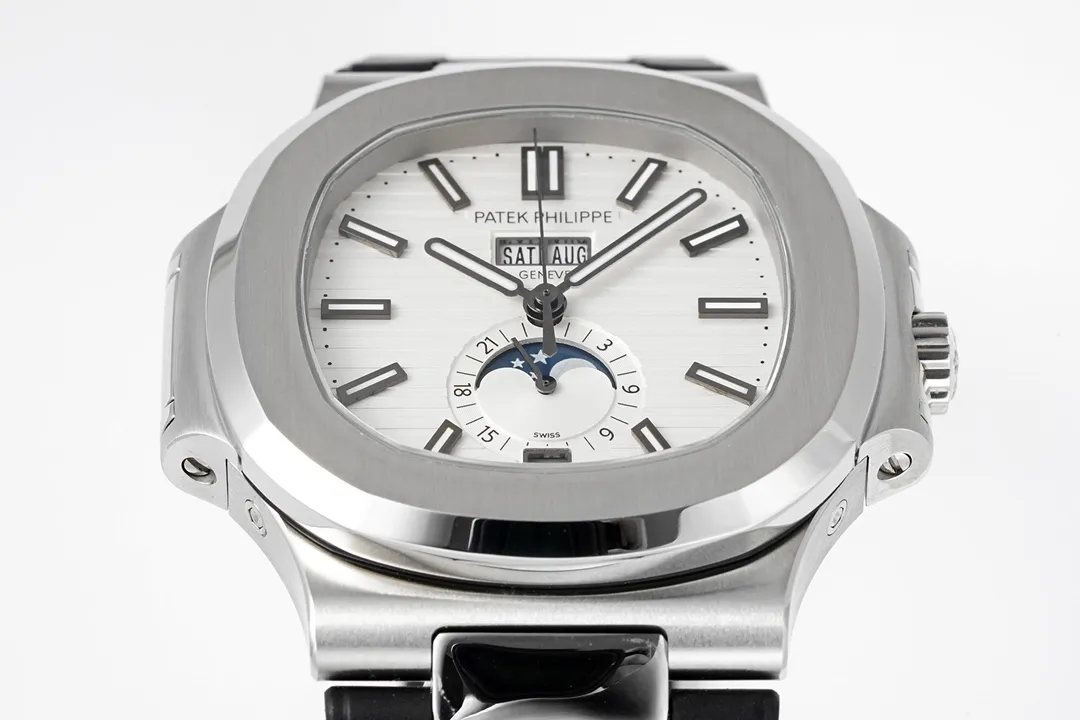 Patek Philippe Nautilus Blue Rubber Strap Watch - gallery