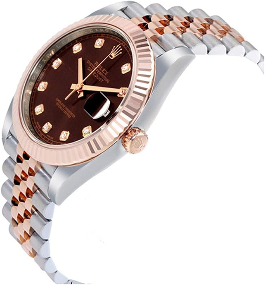 Rolex Datejust 41 Rose Gold/Steel Chocolate Dial Fluted Bezel (Jubilee) 126331 - gallery