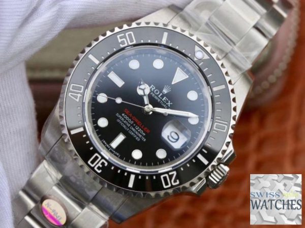 ROLEX SEA DWELLER BLACK DIAL SCRATCH PROOF 43MM SWISS REPLICA 126600.2 - gallery