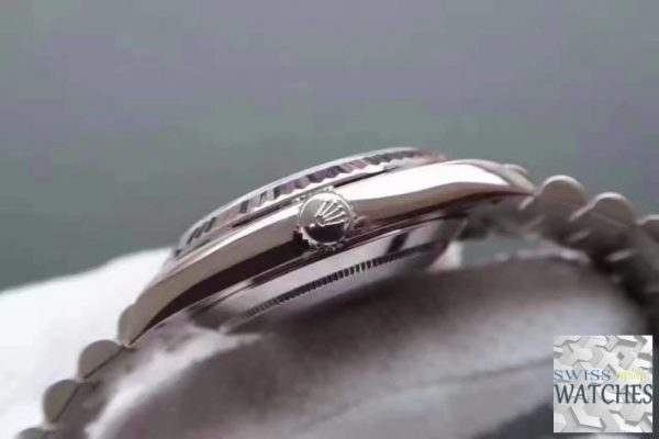 ROLEX DAY DATE BLACK DIAL SAPPHIRE CRYSTAL 41MM SWISS REPLICA 118239.1 - gallery