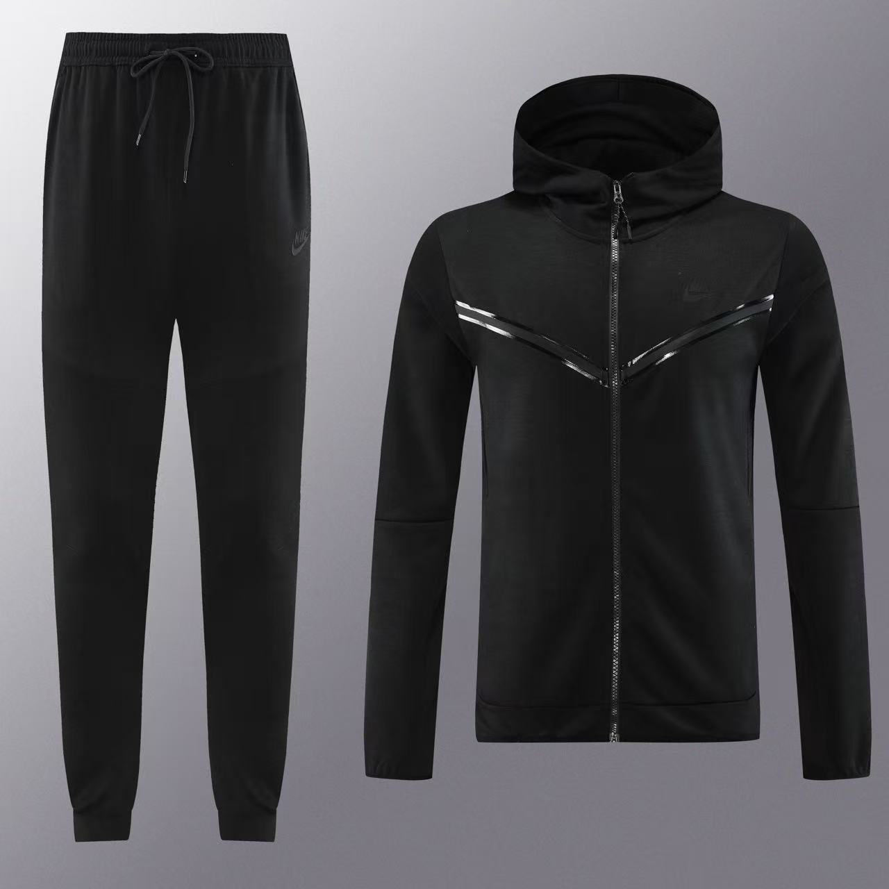 Sportswear Tech Fleece Men's Full-Zip Hoodie With the Pants - Black/Black