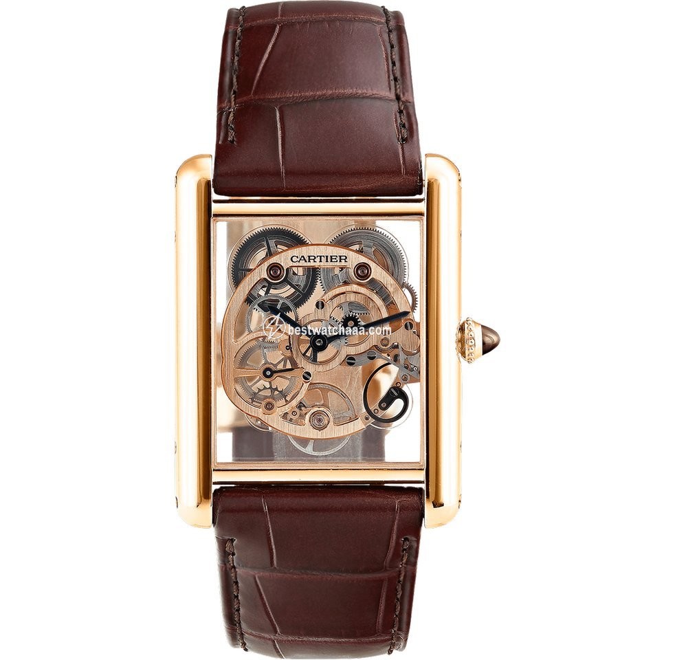 Cartier Tank Louis Cartier Mens watch Unisex Manual winding Rose gold WHTA0002