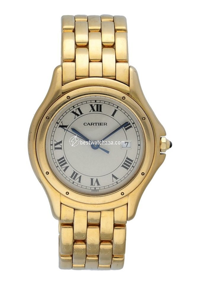 Cartier Cougar Mens watch Unisex Quartz Yellow gold 116000R