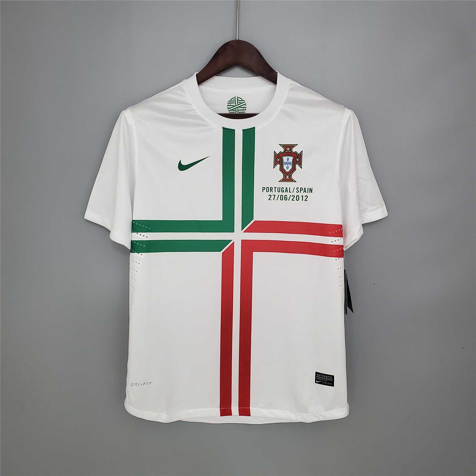 2012 Portugal Ronaldo #7  Euro Cup Away Retro Jersey - view 4