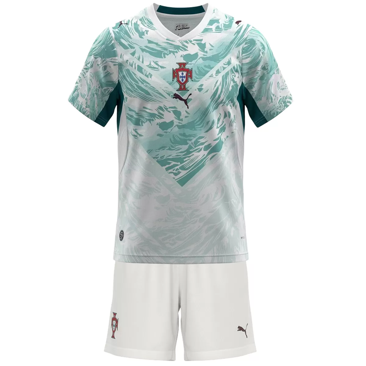 2026 Portugal Away World Cup Soccer Full Kids Kit Jersey+Shorts+Socks - view 3