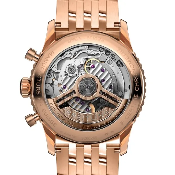 Breitling Navitimer Men Automatic Silver 18ct Rose Gold Watch RB0139211G1R1 - gallery