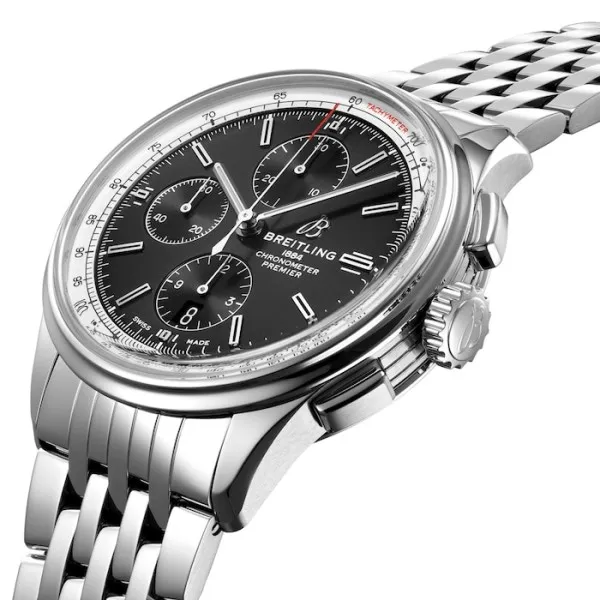 Breitling Premier Men Automatic Black Stainless Steel Watch A13315351B1A1 - gallery