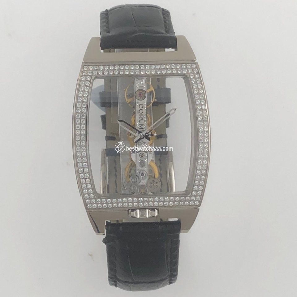 Corum Golden Bridge Mens watch Unisex Manual winding White gold 113.161.69 0001 0000