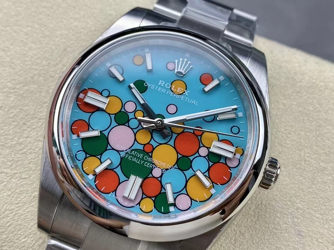 Superclone Rolex Oyster Perpetual 41 mm Turquoise Dial 124300 - gallery