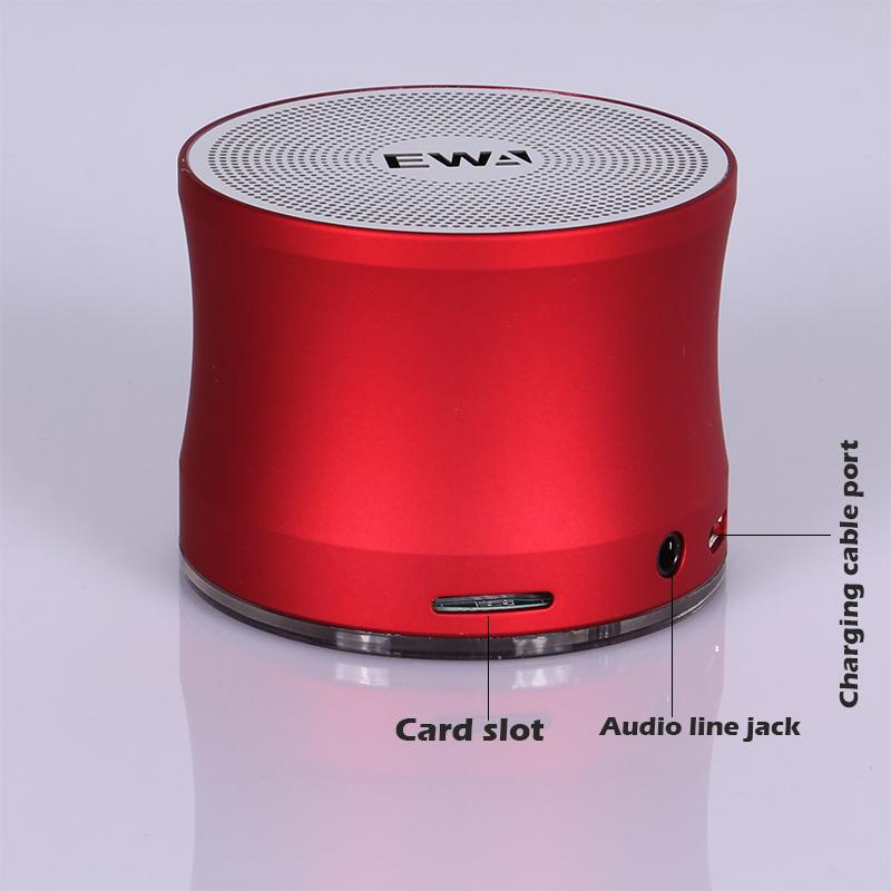 EWA 109PRO Bluetooth Speaker Portable  Metal HIFI Speakers TWS Wireless Music Player Strong Sound SD Card Play Speaker
