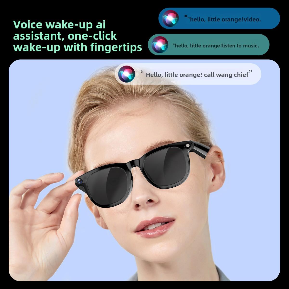 Ai Smart Glasses With 800w High-definition Camera Bluetooth Headset Voice Calls Music Playback Photo Taking Video Recording Wearable Anti-Blue Light - Image 2