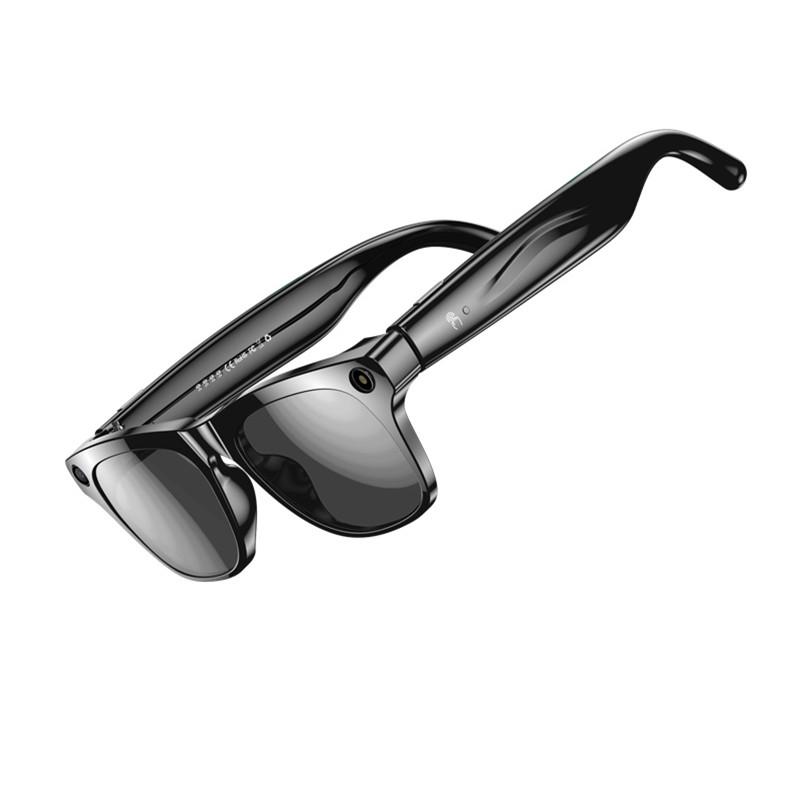 XK OEN Pro 100MP HD Camera Glasses Voice Assistant Touch Control Smart Glasses Bluetooth Music Call AI Translator Sunglasses Wearable Black