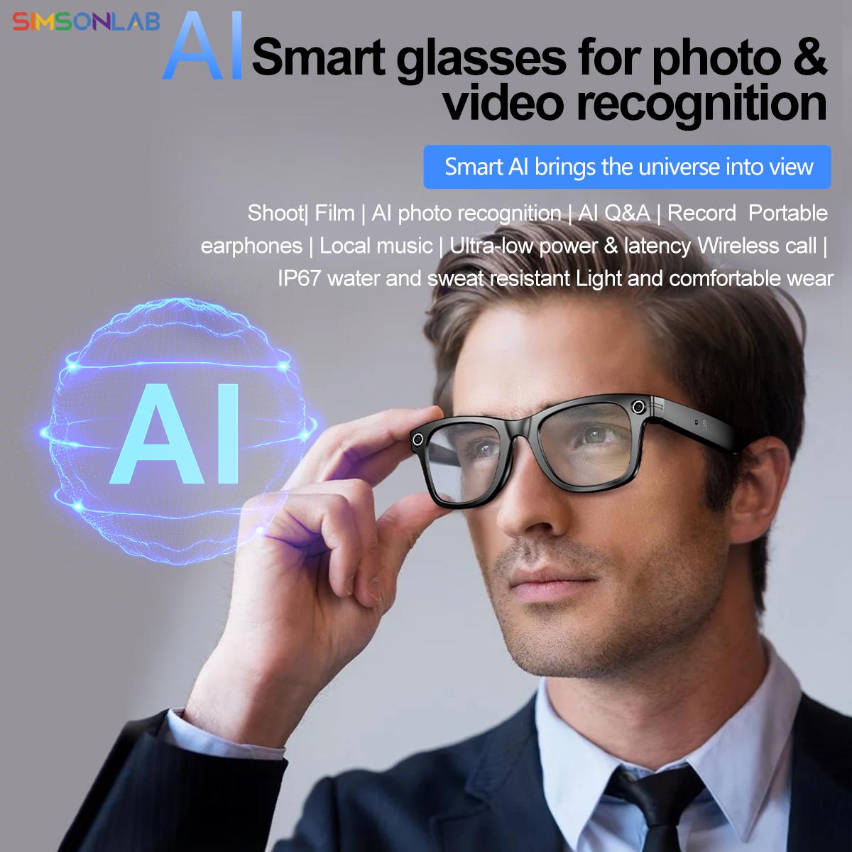 2025 New AI Interaction Smart Glasses With Camera Photo Video Record Translation Music Smart Sunglasses Bluetooth Call Headphone Wearable - Image 3