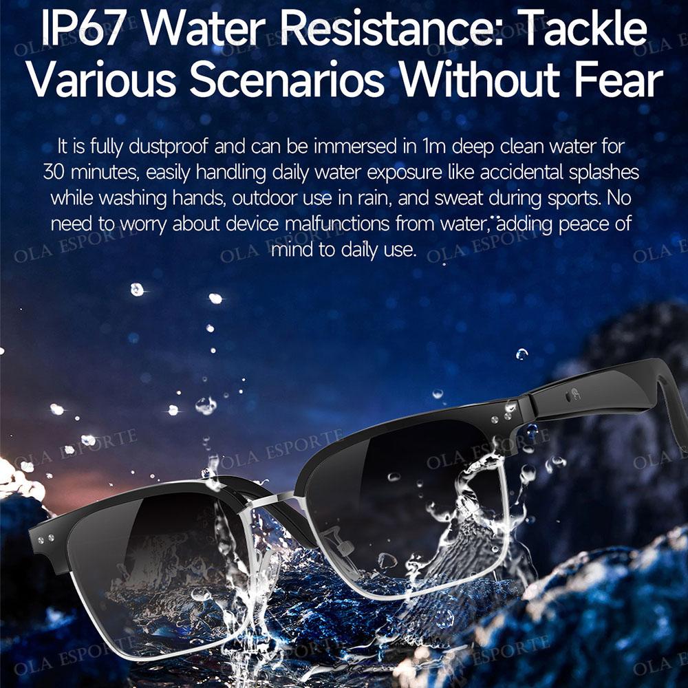 AI Smart Translation Glasses Bluetooth Call Remote Music 164 Video Online Language Translator Voice Note UV400 Sunglasses 2025