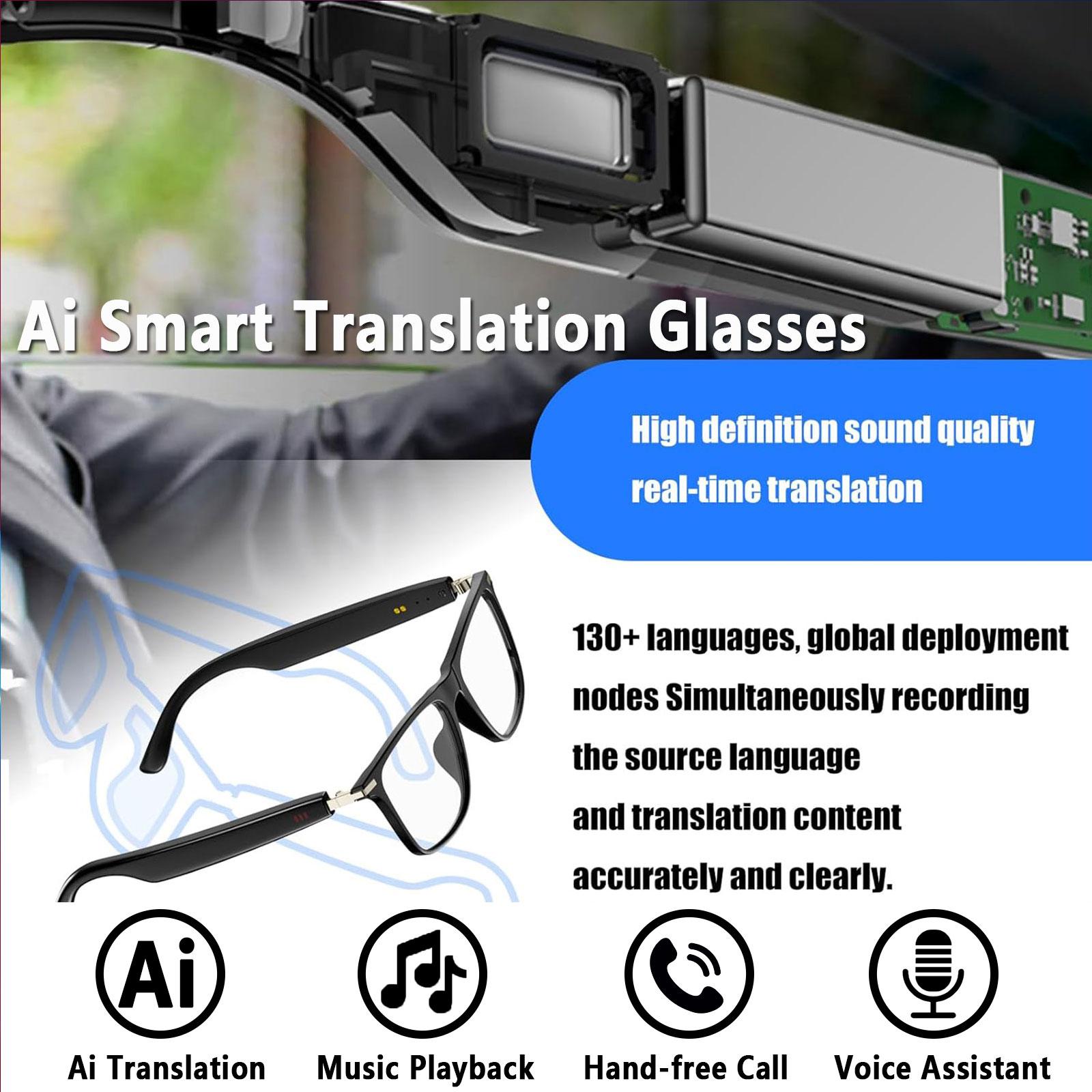 New AI smart translation glasses with photochromic lenses, supporting real-time app translation in 164 languages. - Image 3