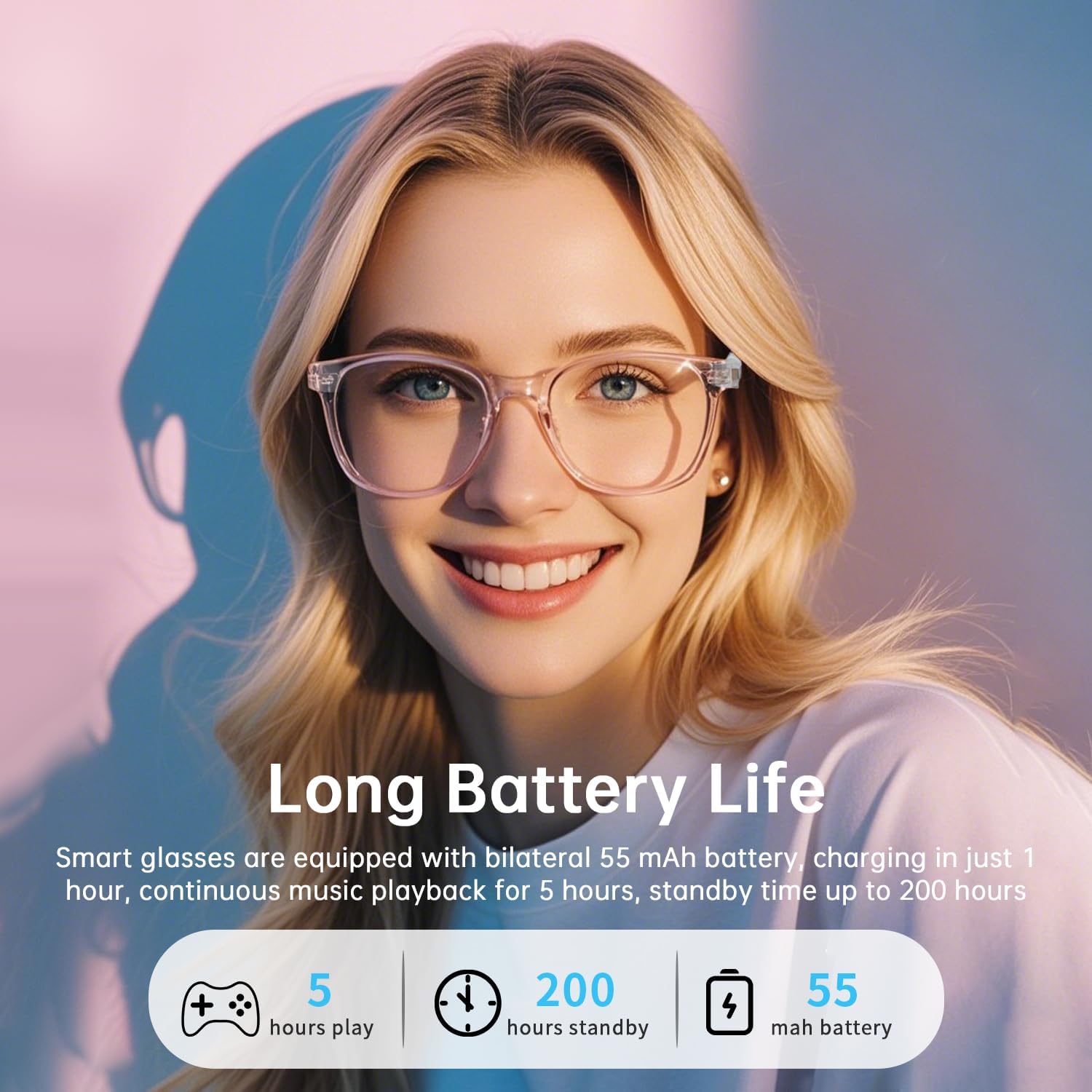 Real User Stories: How Smart Glasses for Men Women Color-changing Blue Light Lenses Bluetooth 5.3 Audio Intelligent Touch HD Calls HI-FI Sound Quality Changed Their Lives