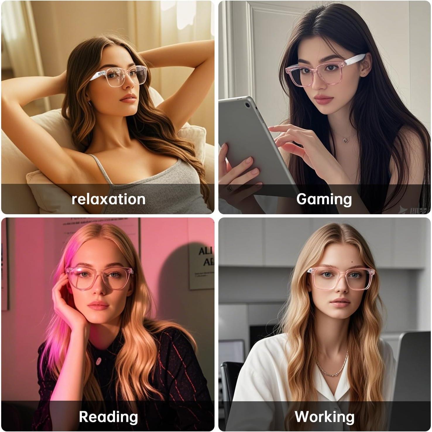 Smart Glasses for Men Women Color-changing Blue Light Lenses Bluetooth 5.3 Audio Intelligent Touch HD Calls HI-FI Sound Quality