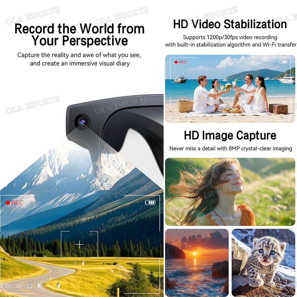 Smart AI Translation photography Glasses Take Photos Recognizing Objects 4K Camera Bluetooth Call Intelligent Recording Glasses