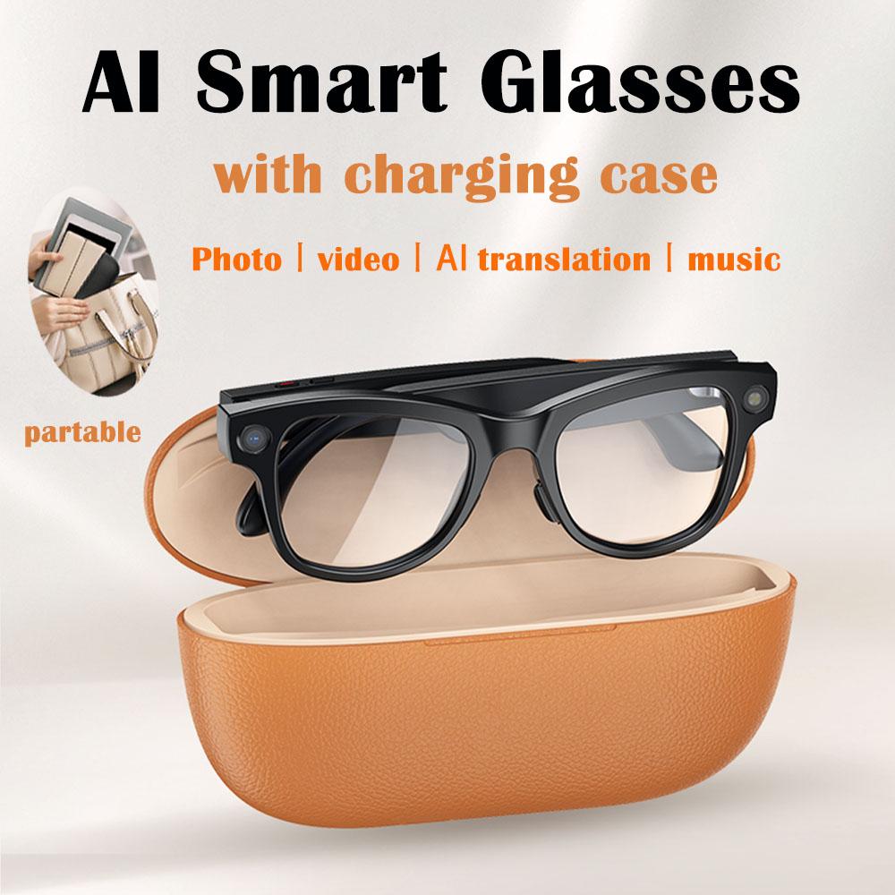 Why M02 AI Smart Glasses 8MP Camera Video Recording 100+Languages Translation Sunglasses Bluetooth Call Music Play with Charging Box is Changing the Game in 2024
