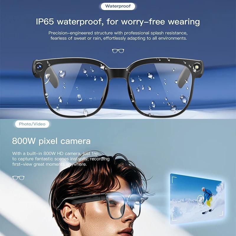 2026 New Men AI Smart Glasses 800W Camera Color-Changing Translation Glasses Waterproof Call Photo Video Recording Sunglasses