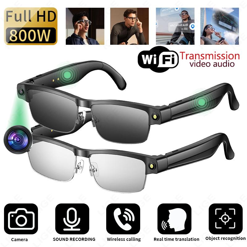 Sunglasses Smart Glasses 8 Million Pixels Recording Videos AI Photo Recognition Answer Translation 270mAh Bluetooth Glasses New