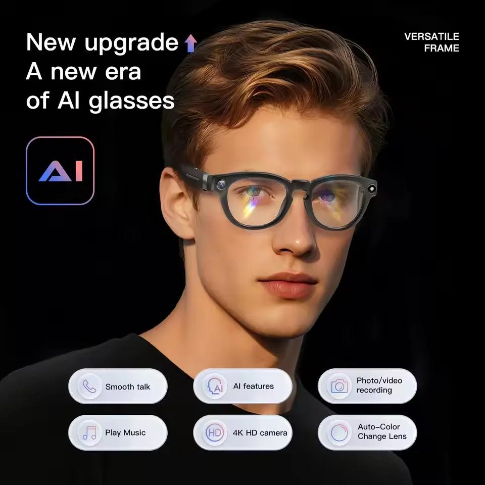 Smart Glasses with AI 8K HD Technology, For Men and Women, featuring Chat Functionality, 800MP Camera, Bluetooth Calling, AI Translation, Voice Assistant Control, Sunglasses Design, Perfect for Women, 2026