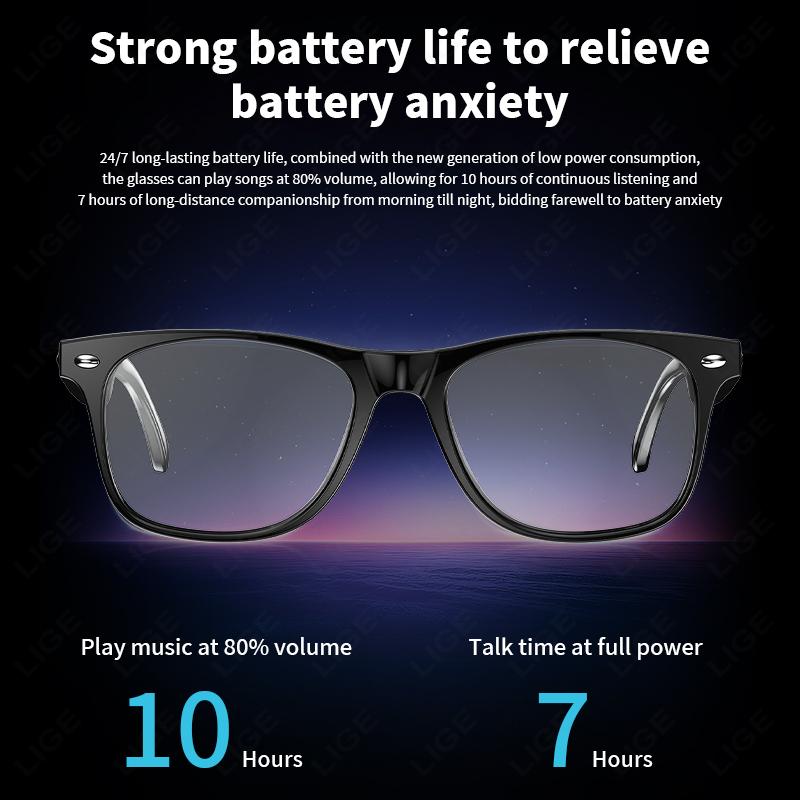 New Version Smart AI Translation Glasses, Bluetooth Smart Glasses, For Men and Women, Automatic Dialogue Translation, Bluetooth Sunglasses, Available in 163 Languages