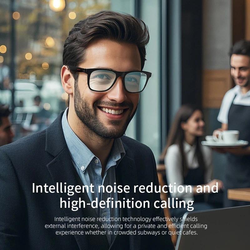 Smart Glasses  Remote Shoot Bluetooth Music Driving Headphones Call Sunglasses AI Voice Assistant Binaural Touch For Men