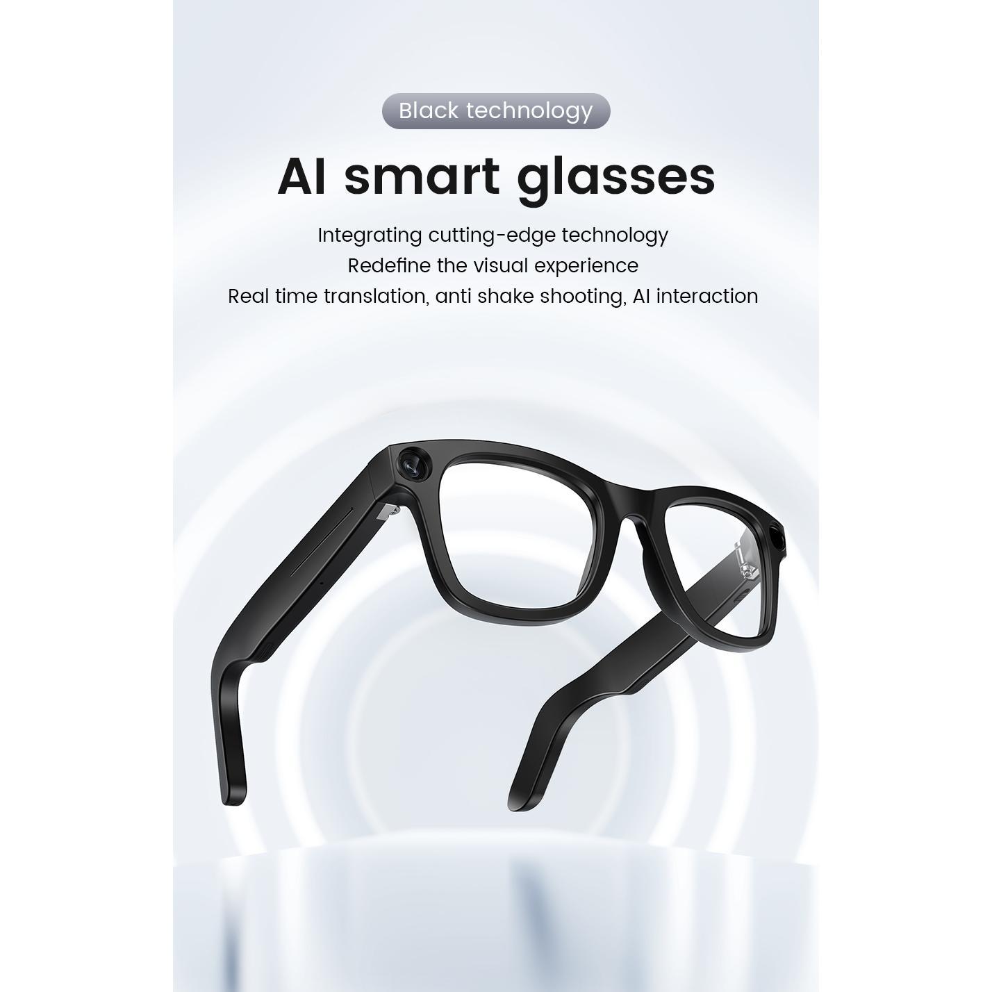 Unboxing and Review: The Ai Glasses with Camera  E02 8MP Real TIme Translation Anti-Shake Shooting Ai Voice Transcription Long Duration Wearable Headset Experience