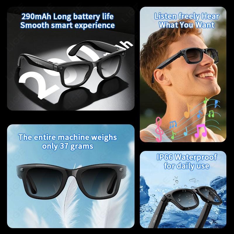 Expert Review: Is AI Smart Glasses 5 Million Pixels Recording Videos Photo Recognition Answer Translation 290mAh IP66 Waterproof Bluetooth Glasses Worth the Investment?