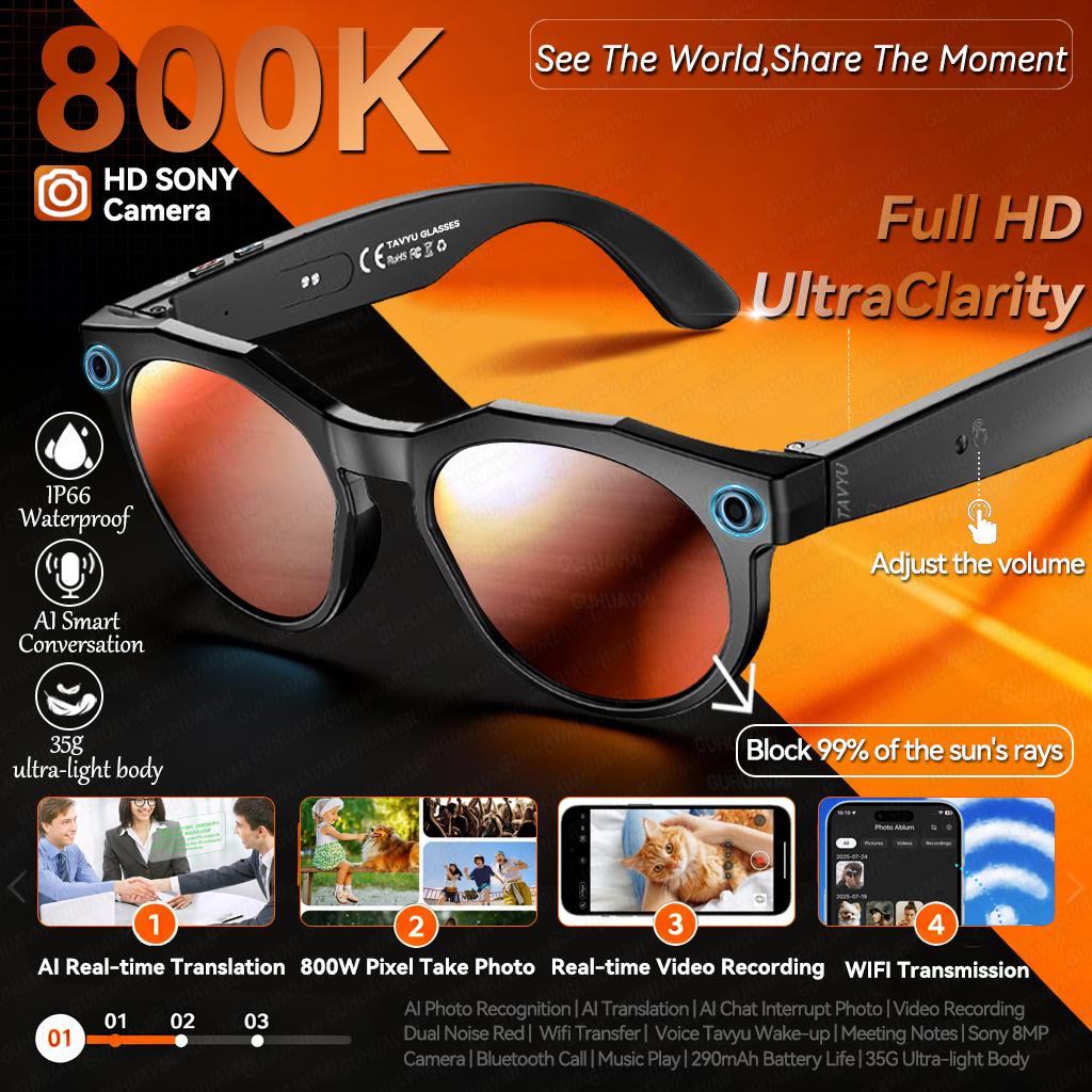 Discover the Revolutionary Features of AI Smart Glasses, 4K HD, For Men and Women, 800W Pixel Camera, Bluetooth Calling, 4GB WIFI Connectivity, Voice Assistant, Launched in 2026, New Arrival