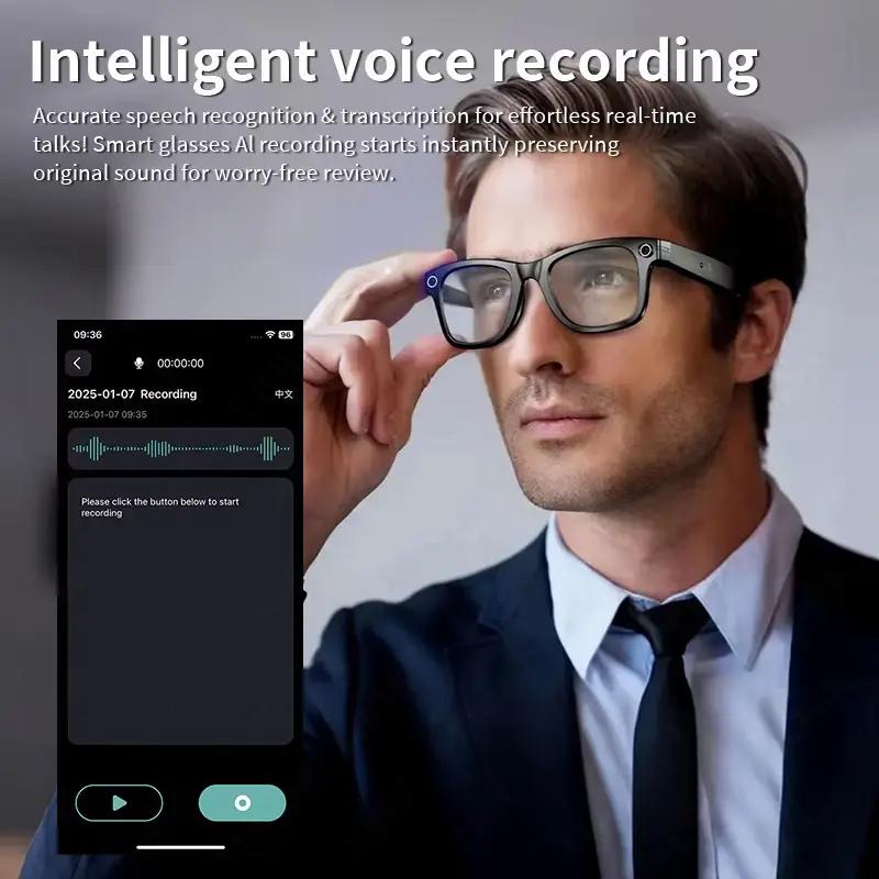 The Future of Technology: Exploring Smart Glasses, Bluetooth, Camera, Video Recording, AI Photo Recognition, Answer, Translation in 100+ Languages, Music Player, Suitable for Men and Women, Release Date: 2025's Innovations