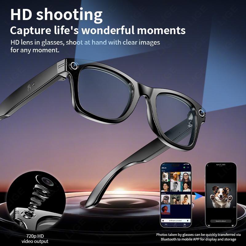 HD Record Video Smart Glasses video Recording Ai Photo Recognition Answer Translation Waterproof Bluetooth Glasses