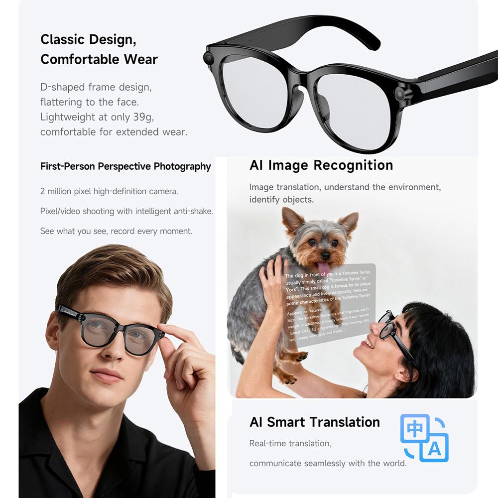 How AI Smart Glasses Real-time Translation Bluetooth Call Sunglasses Dual Camera Shoot Audio Video Music Player Multifunctional Men Can Transform Your Daily Routine