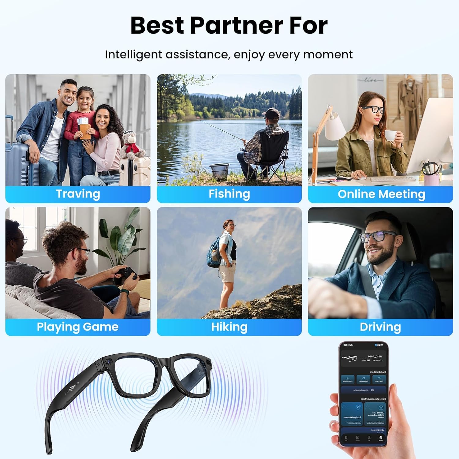 Real User Stories: How New Smart Glasses 8MP HD Camera AI Glasses Camera Photo Video Recording Translation Waterproof Anti-blue Camera Glasses Man Wome Changed Their Lives