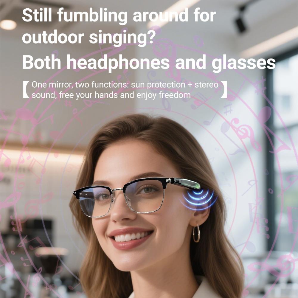 GT-33 smart glasses anti-blue light glassesTranslation Sunglasses Voice Remote Control Music Eyewear Waterproof Eyeglasses