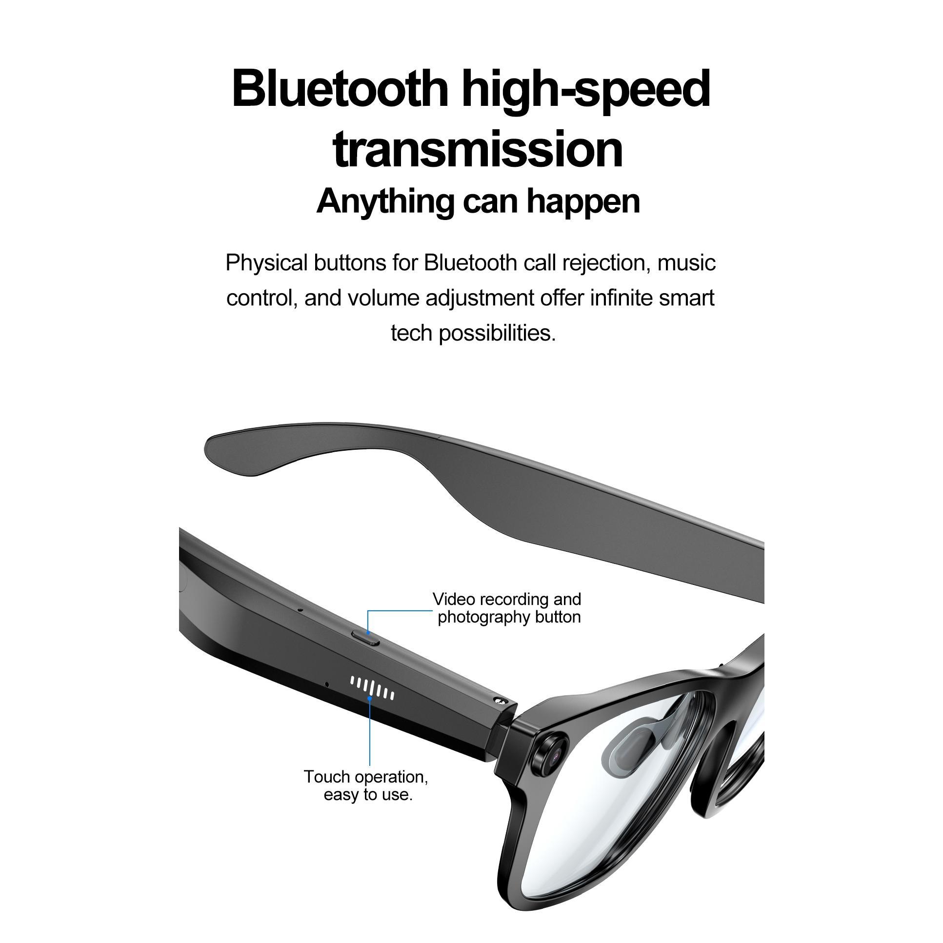 S336 AI Smart Camera Glasses 20MP 1080P Video Shoot Bluetooth Call Music Audio APP Viewing WiFi Smart Glasses for Women Men