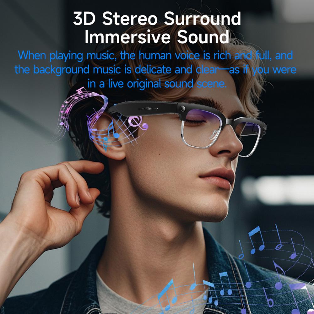 AI Smart Glasses with 8MP Camera Video Recording 100+ Languages Translation Sunglasses Bluetooth Call Music Play Men Women 2025