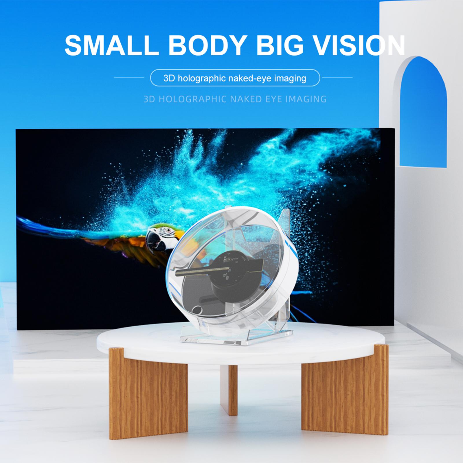 3D Holographic Projector Support Music Player Function Remote Advertise Display Desktop 3D Fan Advertising Logo Light - Image 3