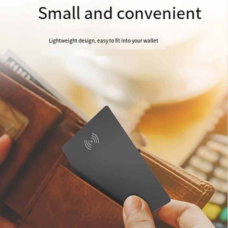 Smart Tracking Card, Wireless Charging, Compatible with Phone Finder, Wallet Tracker, Apple Locator, Mini Ultra-Thin Finder