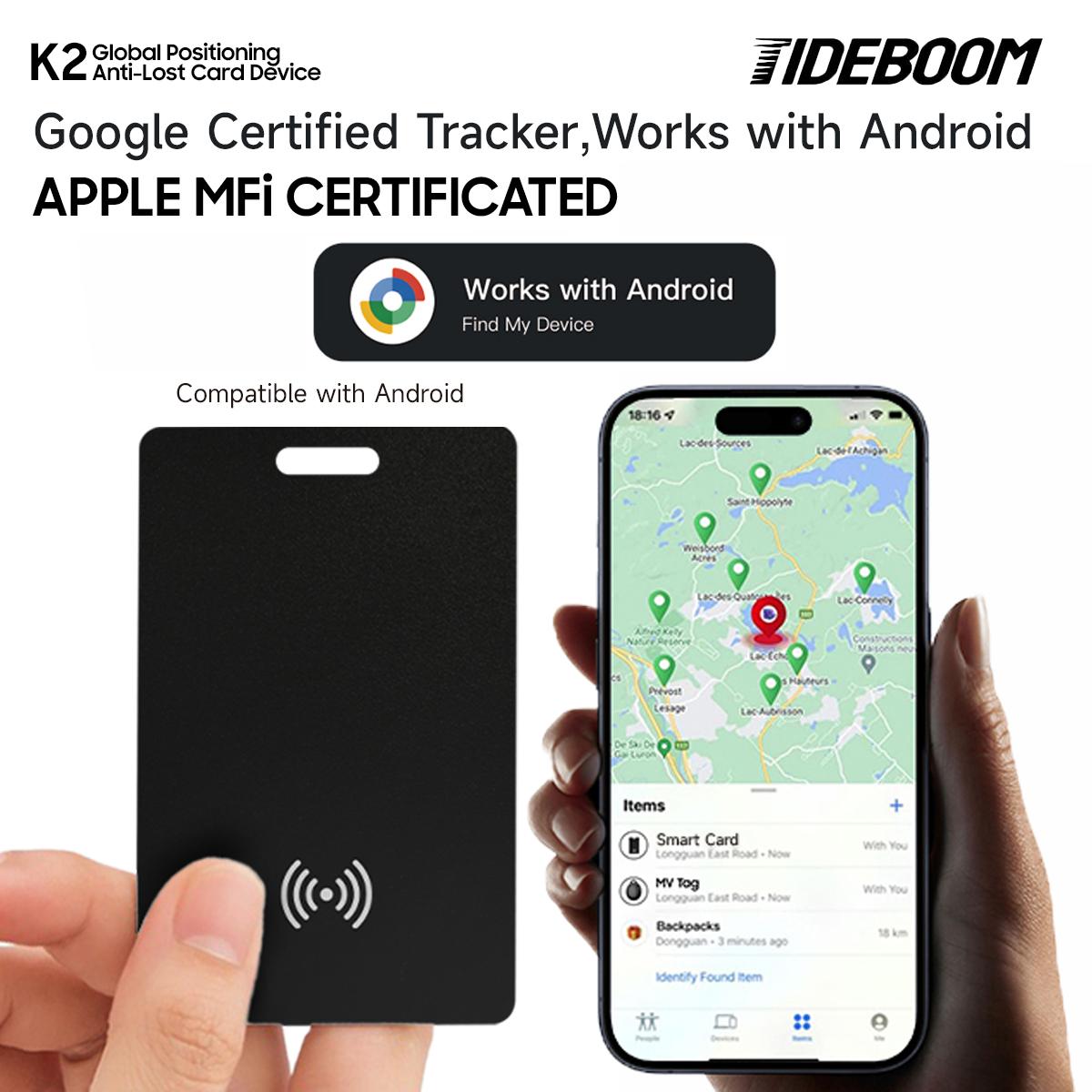 Unboxing and Review: The Android Tracker Card, Ultra Slim, Global GPS, Wireless Charging, Waterproof, Smart Wallet Tracker with Google Device Finder App Experience