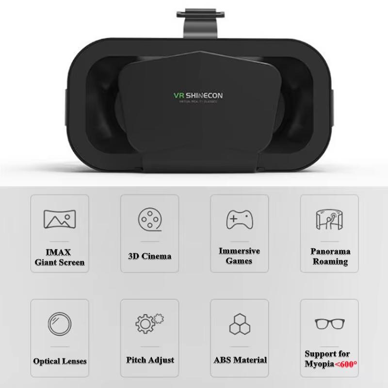 G10 IMAX Giant Screen VR Glasses Virtual Reality Glasses Google Cardboard Box VR Helmet for 4.7-7" Phone Support Game Controller