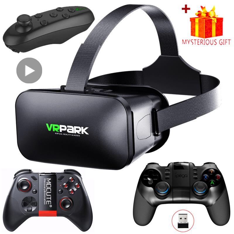 VR Glasses 3D Virtual Reality Headset Helmet For Phone Lenses Goggles Devices Viar Smart Smartphones Cell Game Viewer Mobile Set